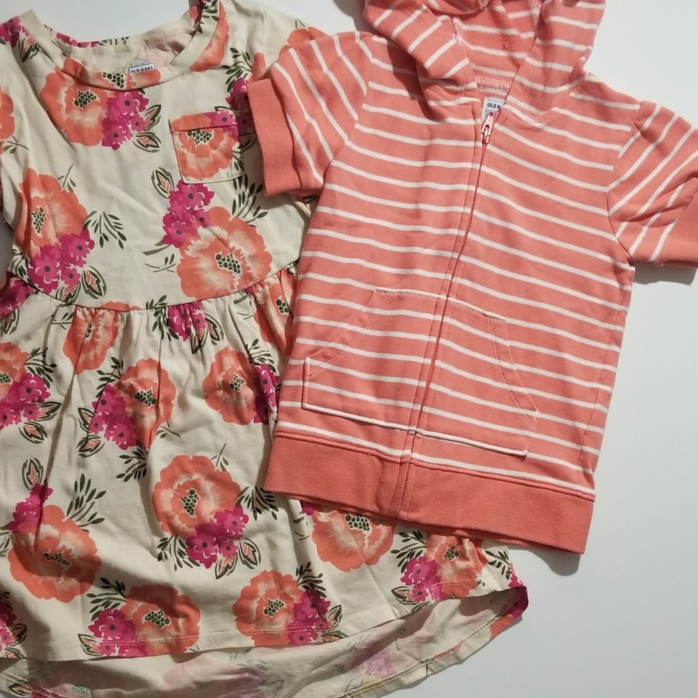 Old Navy hi/lo dress and hoodie